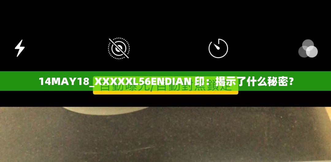 14MAY18_XXXXXL56ENDIAN 印：揭示了什么秘密？